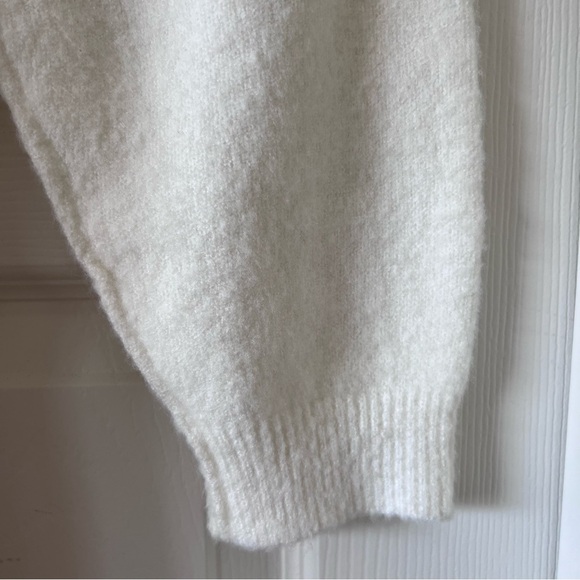 Ivory Crewneck Oversized Knit Sweater Dress - Picture 7 of 8